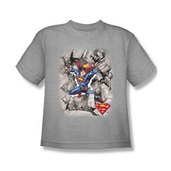 Superman -  -  - Break Through - Big Boys Heather S/S T-Shirt For Boys