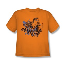 Superman - Cut & Paste - Orange S/S Big Boys T-Shirt For Boys