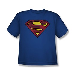 Superman - Charcoal Shield - Big Boys Royal S/S T-Shirt For Boys
