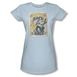 Sun - Heritage Of Rock Poster - Jrs Lt Blue Sheer Cap Slv T-Shirt For Women