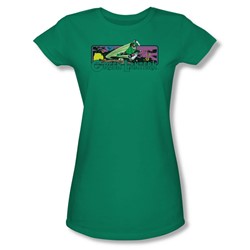 Green Lantern Cosmos Juniors S/S T-shirt in Kelly Green by DC Comics