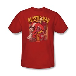 Plastic Man Street Adult S/S T-shirt in Red by DC Comics