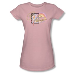 Wonder Woman Island Princess Juniors S/S T-shirt in Pink by DC Comics