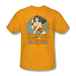 Wonder Woman Adult S/S T-shirt in Gold by DC Comics