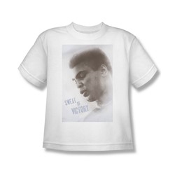 Muhammad Ali - Sweat Of Victory Big Boys T-Shirt In White