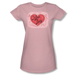 I Love Lucy - Classic Logo Juniors / Girls T-Shirt In Pink