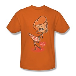 I Love Lucy - Vintage Doll Adult T-Shirt In Orange