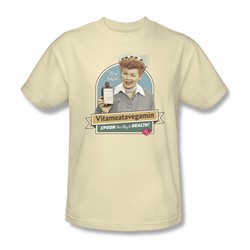 I Love Lucy - Spoon To Health Adult T-Shirt In Cream
