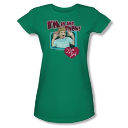 I Love Lucy - Put Me In The Show Juniors / Girls T-Shirt In Kelly Green