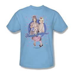 I Love Lucy - Trend Setters Adult T-Shirt In Light Blue