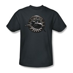 Battlestar Galactica - Viper Squadron Adult T-Shirt In Charcoal