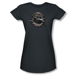 Battlestar Galactica - Viper Squadron Juniors T-Shirt In Charcoal
