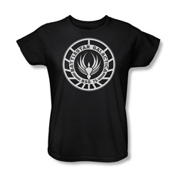 Battlestar Galactica - Galactica Badge Womens T-Shirt In Black