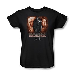 Battlestar Galactica - Created By Man Womens T-Shirt In Black