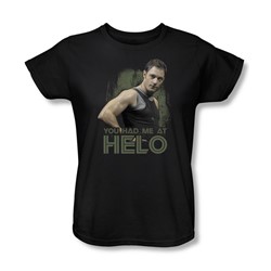 Battlestar Galactica - Had Me At Helo Womens T-Shirt In Black