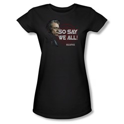 Battlestar Galactica - So Say We All Juniors T-Shirt In Black
