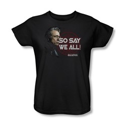 Battlestar Galactica - So Say We All Womens T-Shirt In Black