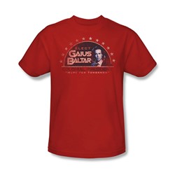 Battlestar Galactica - Elect Gaius Adult T-Shirt In Red