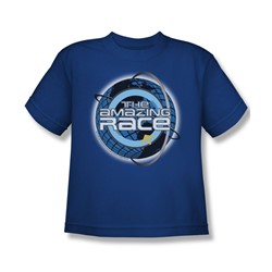 Cbs - The Amazing Race / Around The Globe Big Boys T-Shirt In Royal Blue