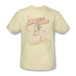 Cbs - Mighty Mouse / Mighty Mouse Saved My Day Adult T-Shirt In Cream