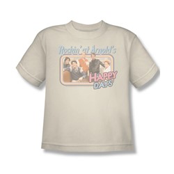 Cbs - Happy Days / Rockin' At Arnold's Big Boys T-Shirt In Cream
