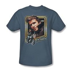 Cbs - Happy Days / The Fonz Adult T-Shirt In Slate