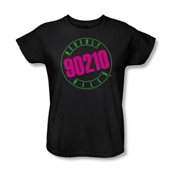 Cbs - Beverly Hills 90210 / 90210 Neon Womens T-Shirt In Black
