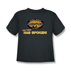 Cbs - Survivor / The Tribe Has Spoken Little Boys T-Shirt In Charcoal