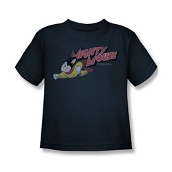 Cbs - Mighty Mouse / Mighty Retro Little Boys T-Shirt In Navy
