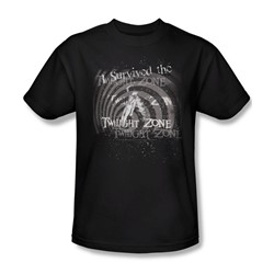Cbs - Twilight Zone / I Survived The Twilight Zone Adult T-Shirt In Black