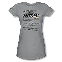 Cbs - Cheers / Normisms Juniors T-Shirt In Silver