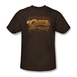 Cbs - Cheers / Scrolled Logo Adult T-Shirt In Coffee