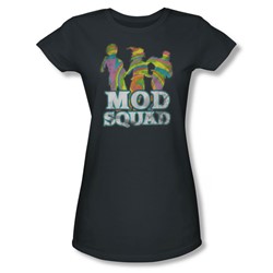 Cbs - Mod Squad / Mod Squad Run Groovy Juniors T-Shirt In Charcoal