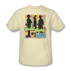 Cbs - Mod Squad / Solid Mod Pattern Adult T-Shirt In Cream