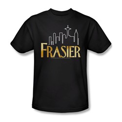 Cbs - Fraiser / Fraiser Logo Adult T-Shirt In Black