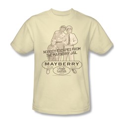 Cbs - Andy Griffith / Mayberry Jail Adult T-Shirt In Cream