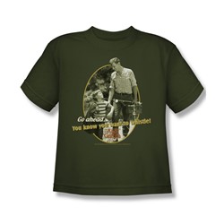 Cbs - Andy Griffith / Gone Fishing Big Boys T-Shirt In Military Green