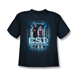 Cbs - Csi / Serious Business Big Boys T-Shirt In Navy