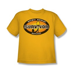 Cbs - Survivor / Survivor Gold Burst Big Boys T-Shirt In Gold