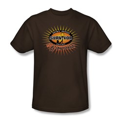 Cbs - Survivor / Off My Island Adult T-Shirt In Coffee