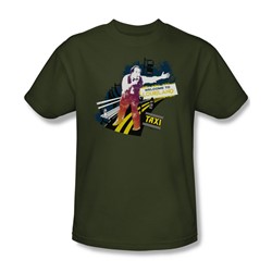 Cbs - Taxi / Louiland Adult T-Shirt In Military Green