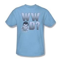 Cbs - Wwad? Adult T-Shirt In Light Blue