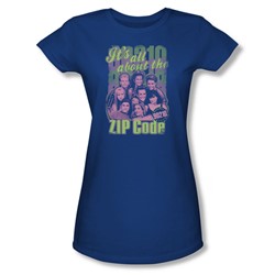 Cbs - Zip Code Juniors T-Shirt In Royal Blue