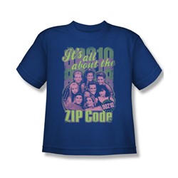 Cbs - Zip Code Big Boys T-Shirt In Royal Blue