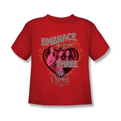 Cbs - Embrace The Power Little Boys T-Shirt In Red