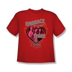 Cbs - Embrace The Power Big Boys T-Shirt In Red