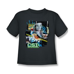 Cbs - Evidence Collage Little Boys T-Shirt In Charcoal