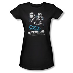 Cbs - Investigate This Juniors T-Shirt In Black