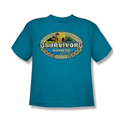Cbs - Survivor / Samoa Logo Big Boys T-Shirt In Turquoise