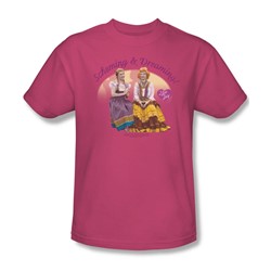 I Love Lucy - Scheming & Dreaming Adult T-Shirt In Hot Pink